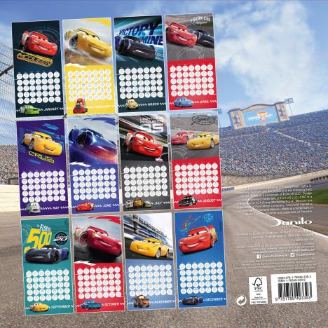 Cars 3 Official 2018 Square Calendar Extra Image 1